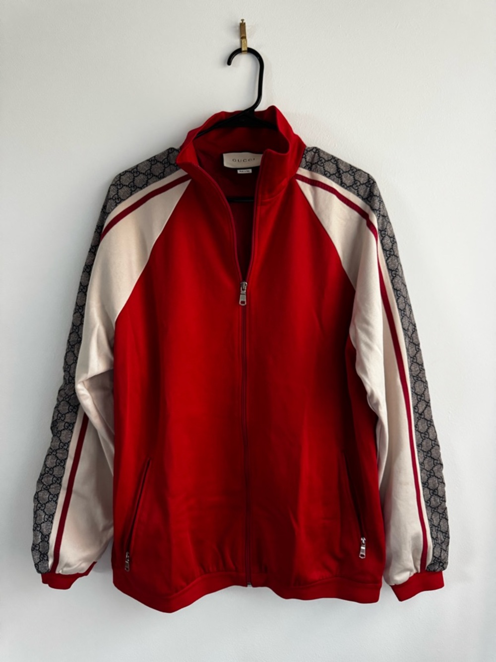 Gucci Red White and GG Monogram Track Jacket